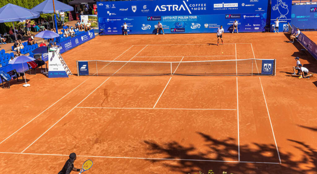Korty tenisowe AZS Poznań podczas turnieju Astra Cofee & More Open 2025