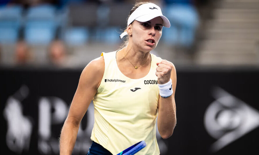 Magda Linette podczas meczu 3. rundy Australian Open w Melbourne - zawodniczka AZS Poznań