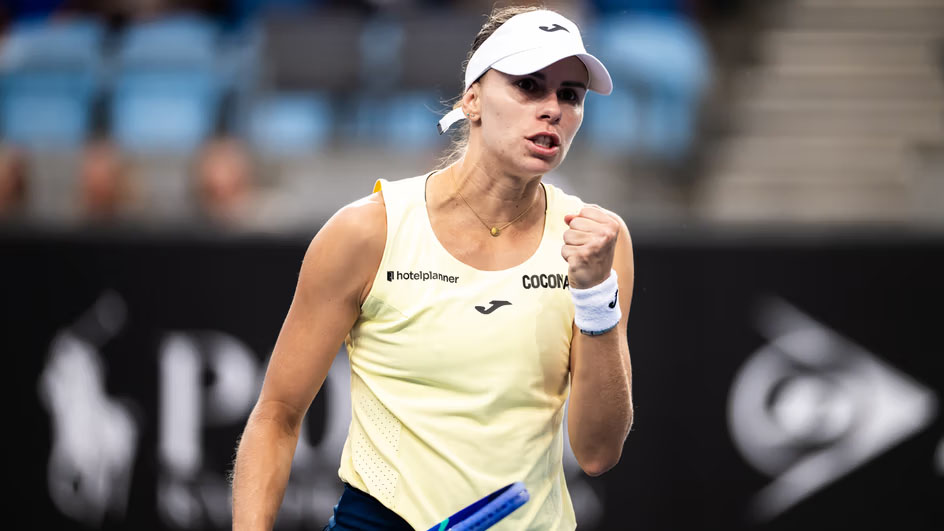 Magda Linette podczas meczu 3. rundy Australian Open w Melbourne - zawodniczka AZS Poznań